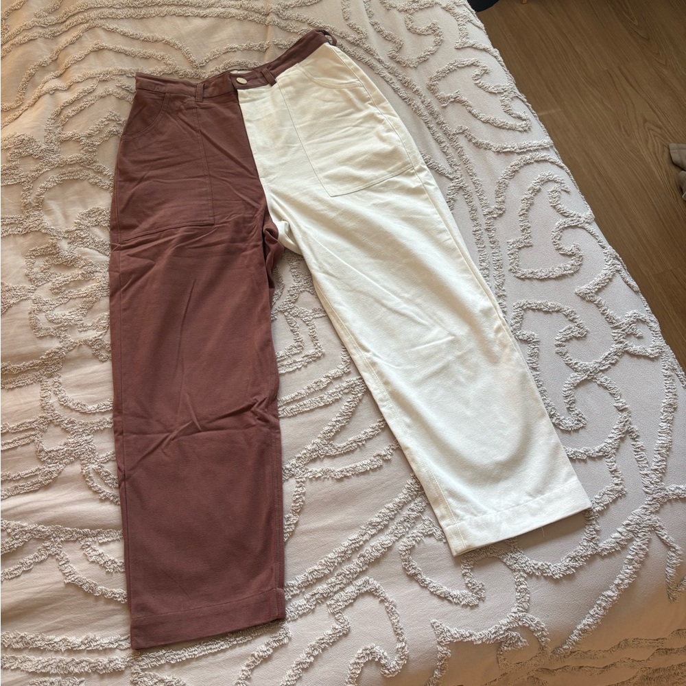 Soluna Collective (via Madewell) Two-Tone Cargo Pants | Size 12 w/Altered Waist - Picture 6 of 7